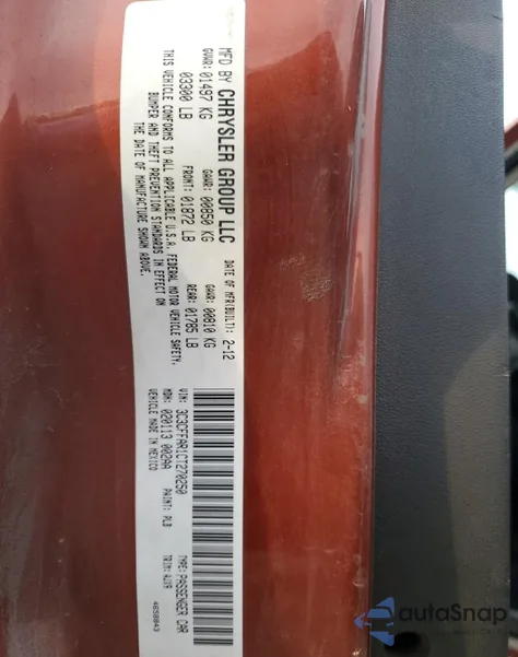 2012 Fiat 500 z USA, uszkodzony, nr VIN NULL